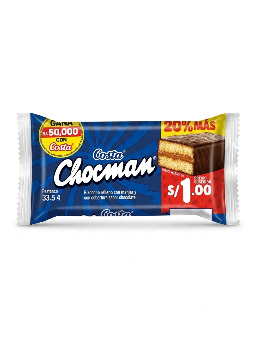 BIZCOCHO CHOCMAN COSTA (33.5G)