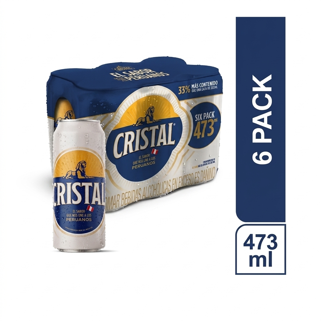 CERVEZA CRISTAL SIXPACK (6 LATAS X 473ML)