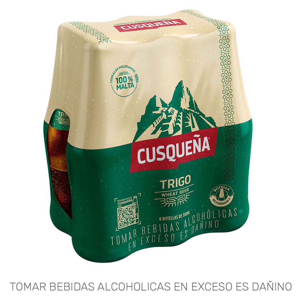 CERVEZA CUSQUEÑA DE TRIGO BOTELLA (SIXPACK DE 310 ML)