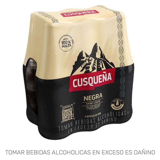 CERVEZA CUSQUEÑA NEGRA BOTELLA (SIXPACK DE 310 ML)