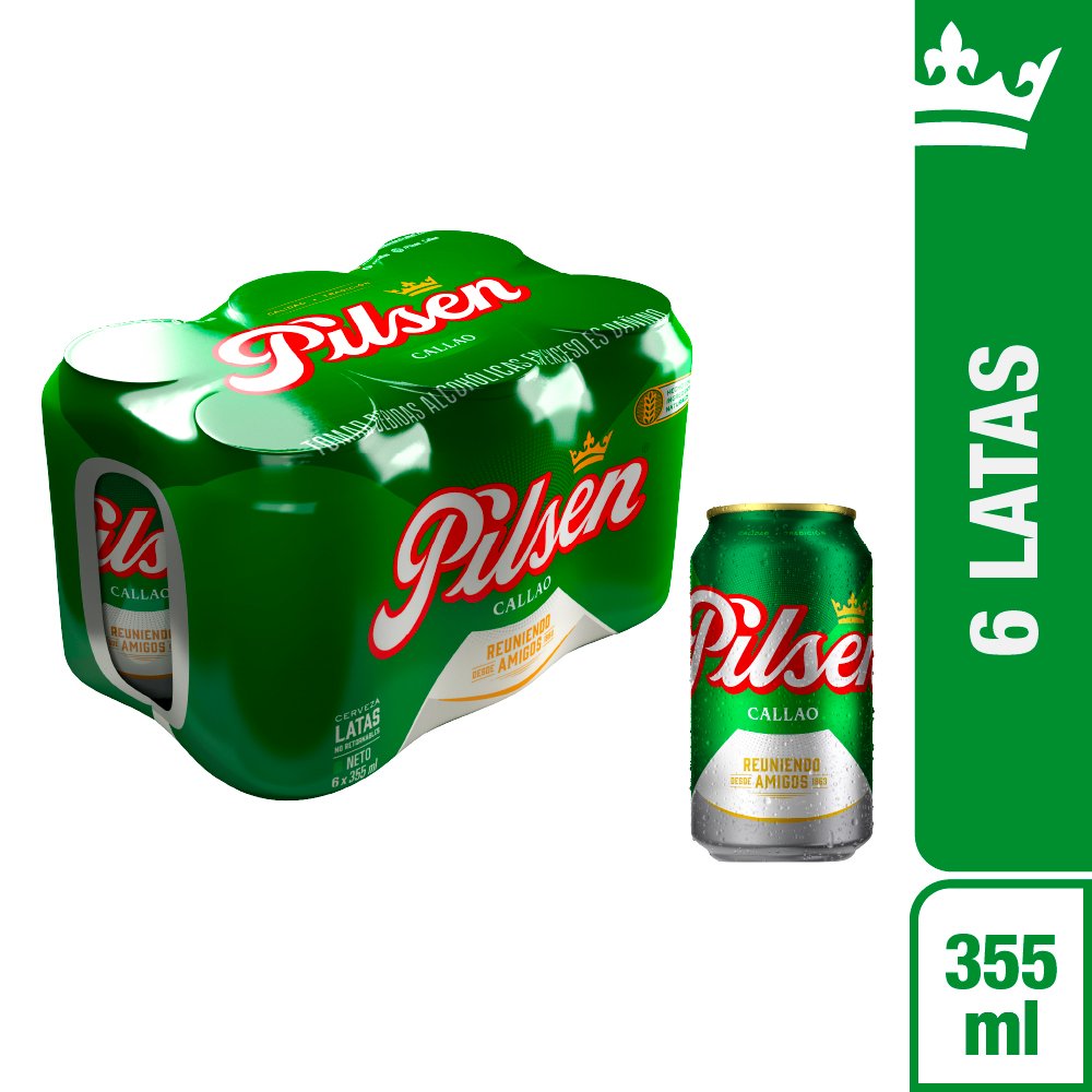 CERVEZA PILSEN CALLAO SIXPACK (6 LATAS X 355ML)