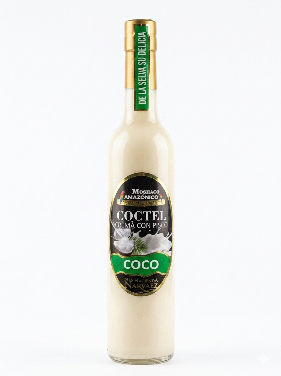 CÓCTEL CREMA CON PISCO SABOR COCO - 750 ML