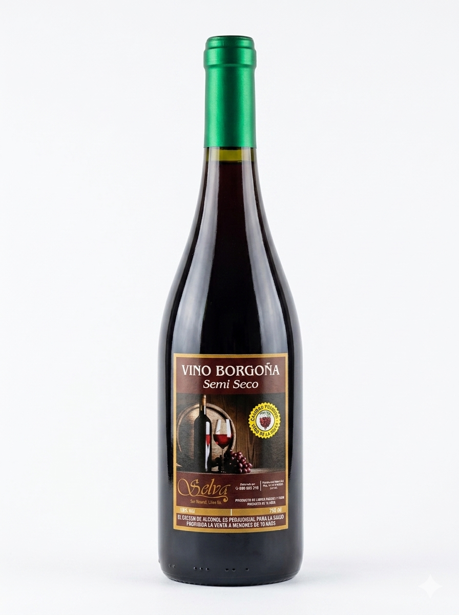 VINO BORGOÑA SEMI SECO SELVA - 750 ML