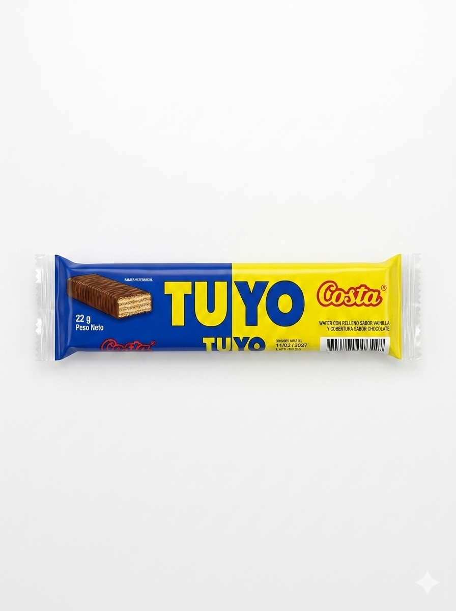 WAFER TUYO VAINILLA COSTA (22G)